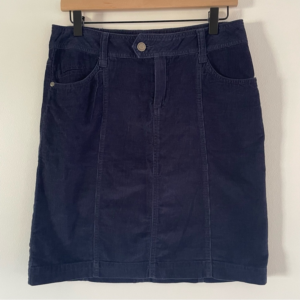 2/$15 Corduroy Mini Skirt Navy 100% Cotton Faded Glory Women’s 4